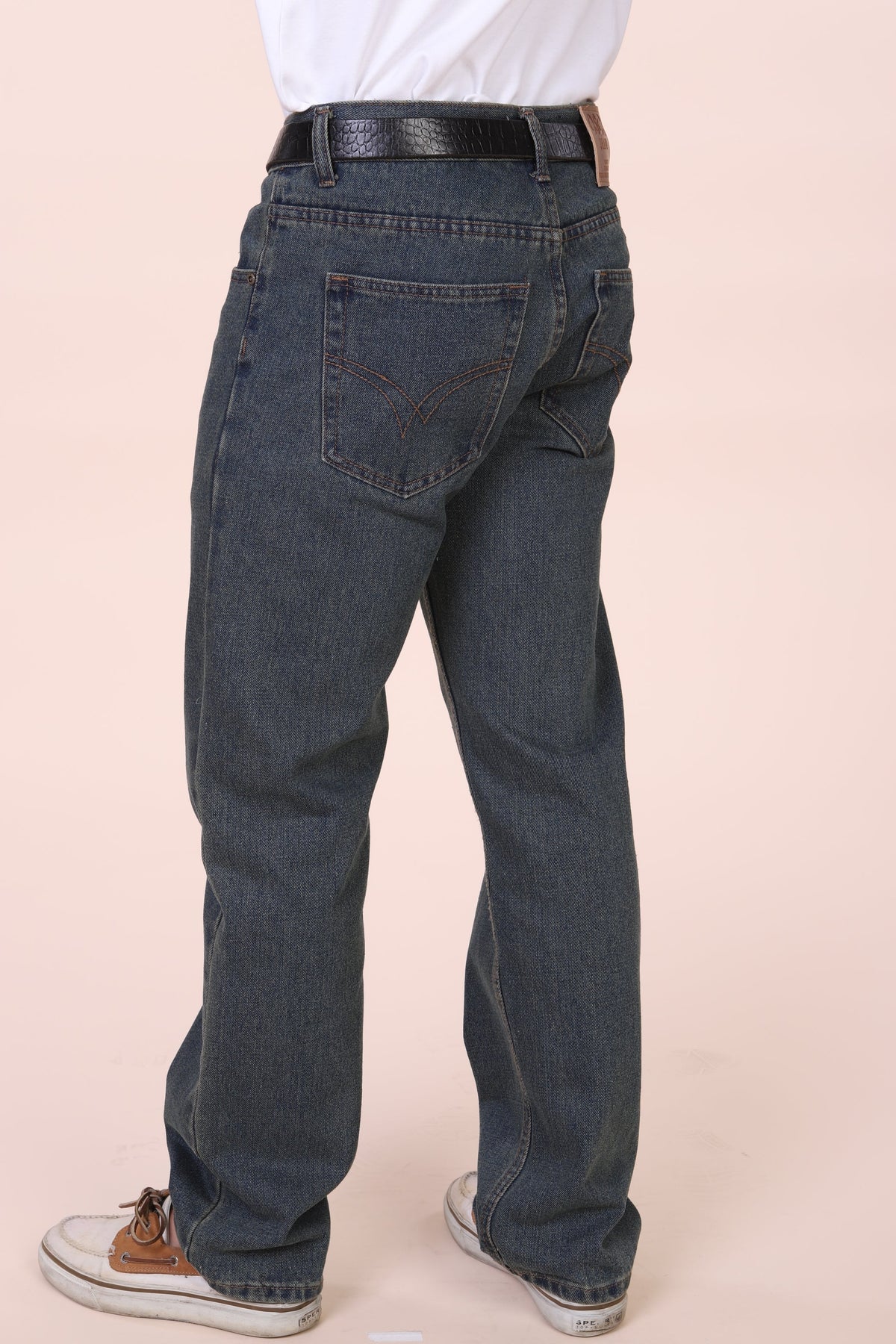Oscar Jeans CA999 washed denim five-pocket jeans in dirty blue