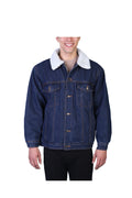 Oscar Jeans Sherpa Lined Denim Trucker Jacket With Sherpa Lined Collar