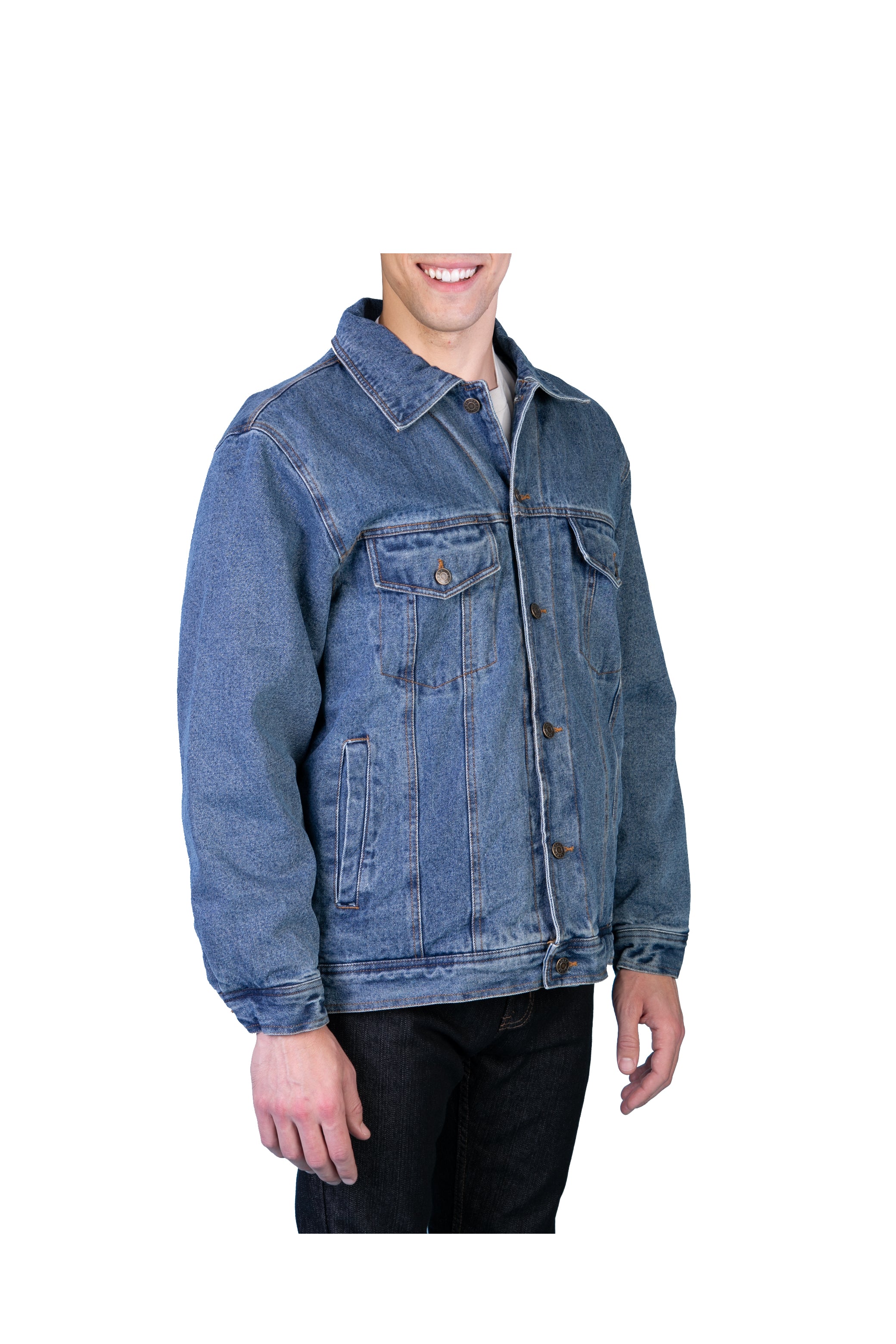 Oscar Jeans Sherpa Lined Denim Trucker Jacket