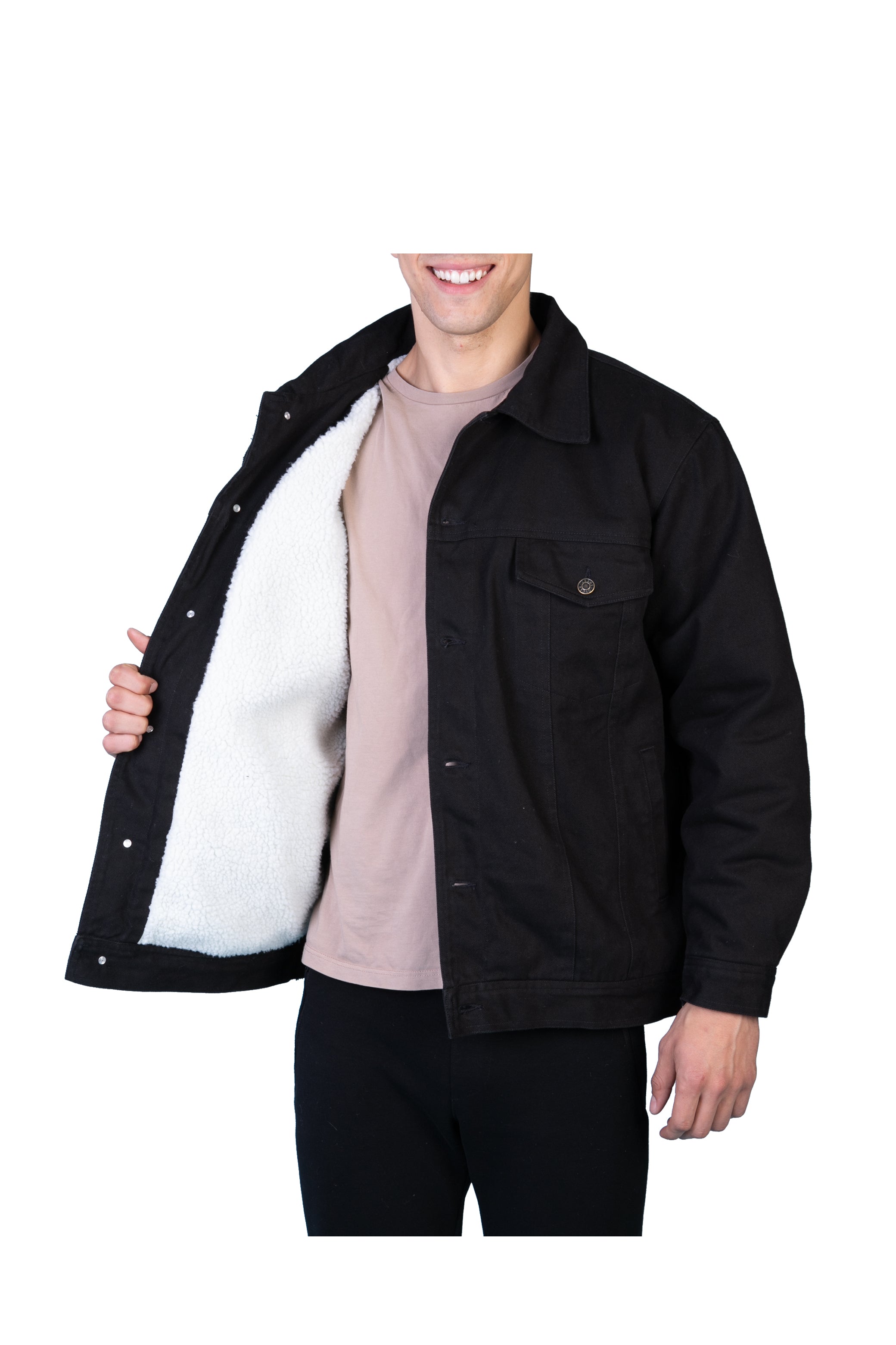Oscar Jeans Sherpa Lined Denim Trucker Jacket