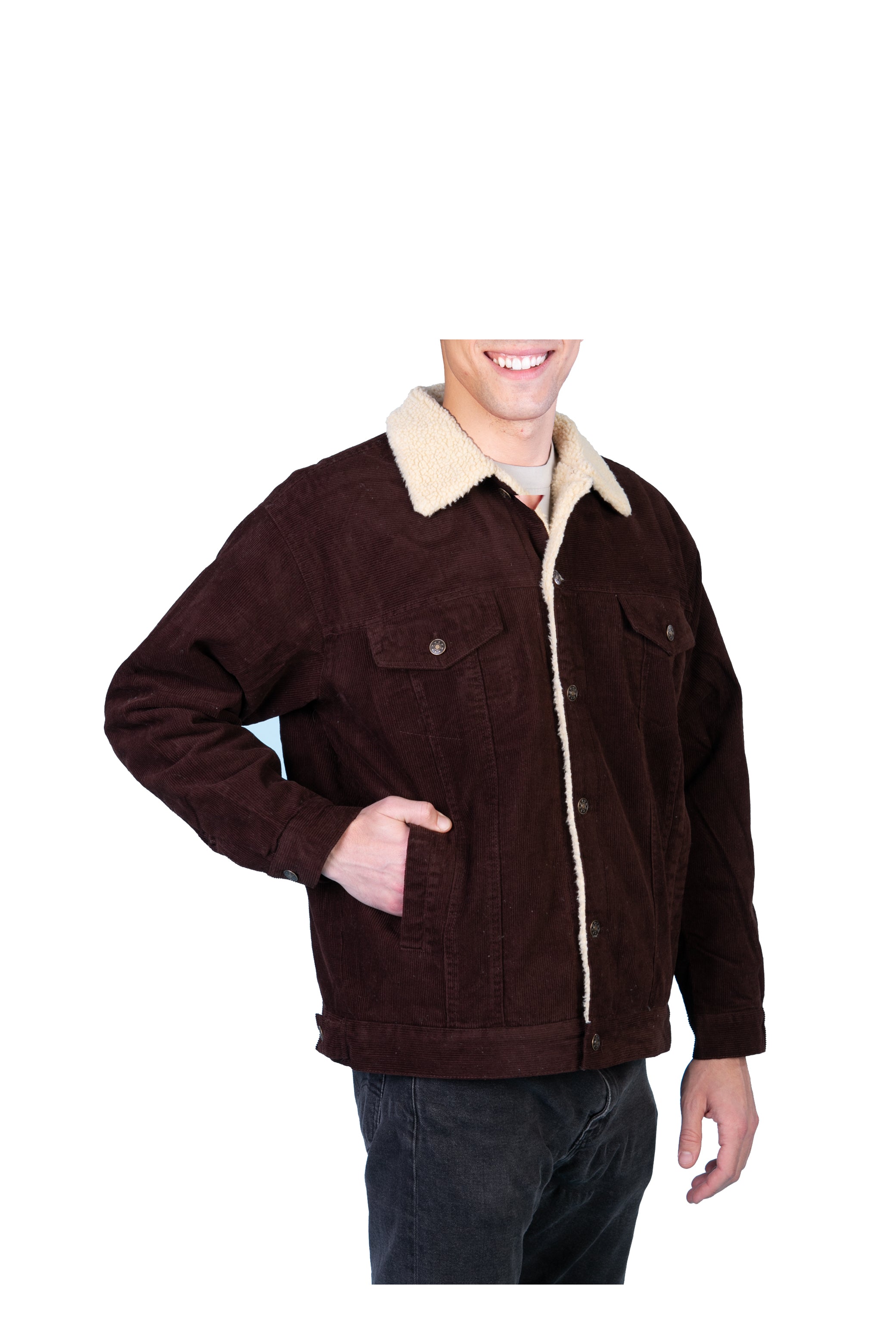 Sherpa Lined Corduroy Trucker Jacket