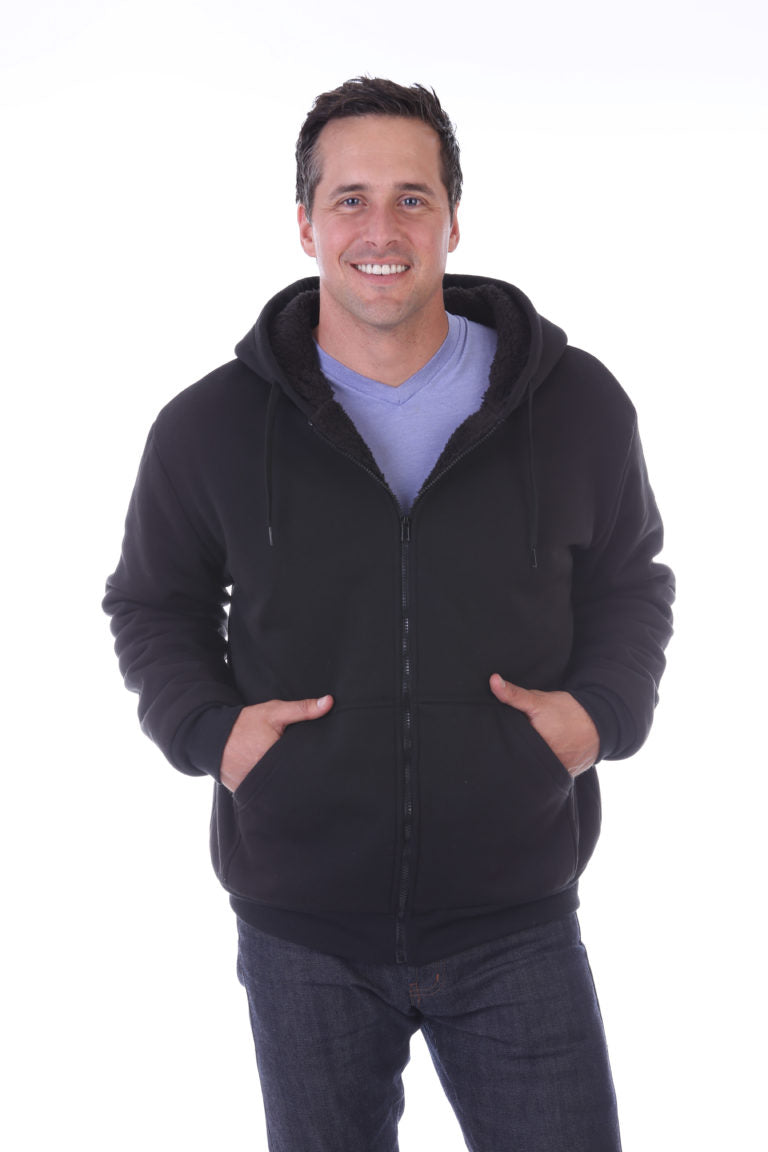 Sherpa Lined Fleece Hoodie