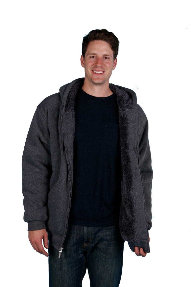 Sherpa Lined Fleece Hoodie