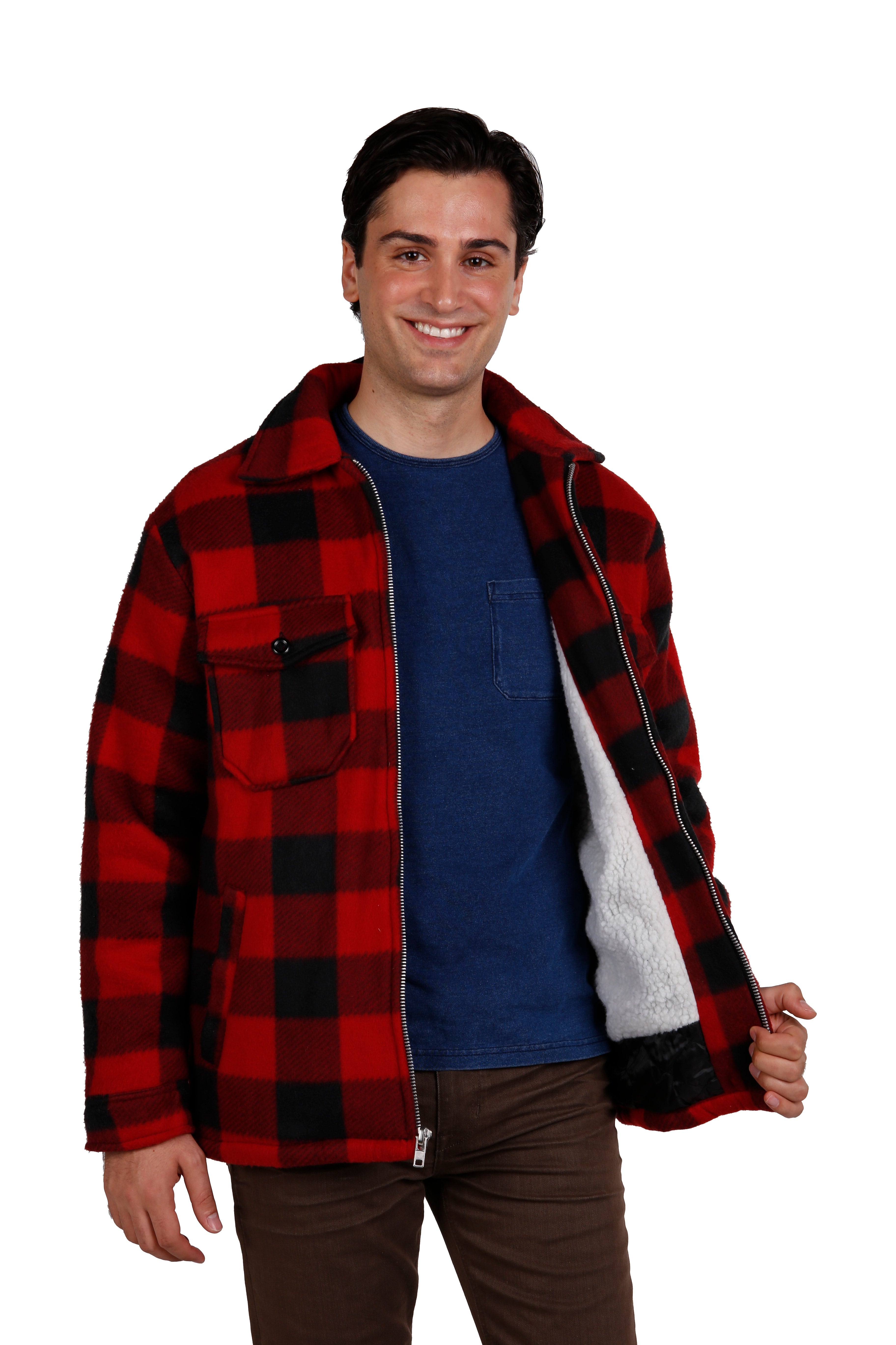 Buffalo Plaid Polar Fleece Jacket