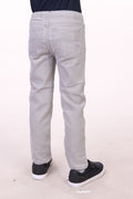 Oscar Kids KA4522 boys' skinny jeans in light gray, back view