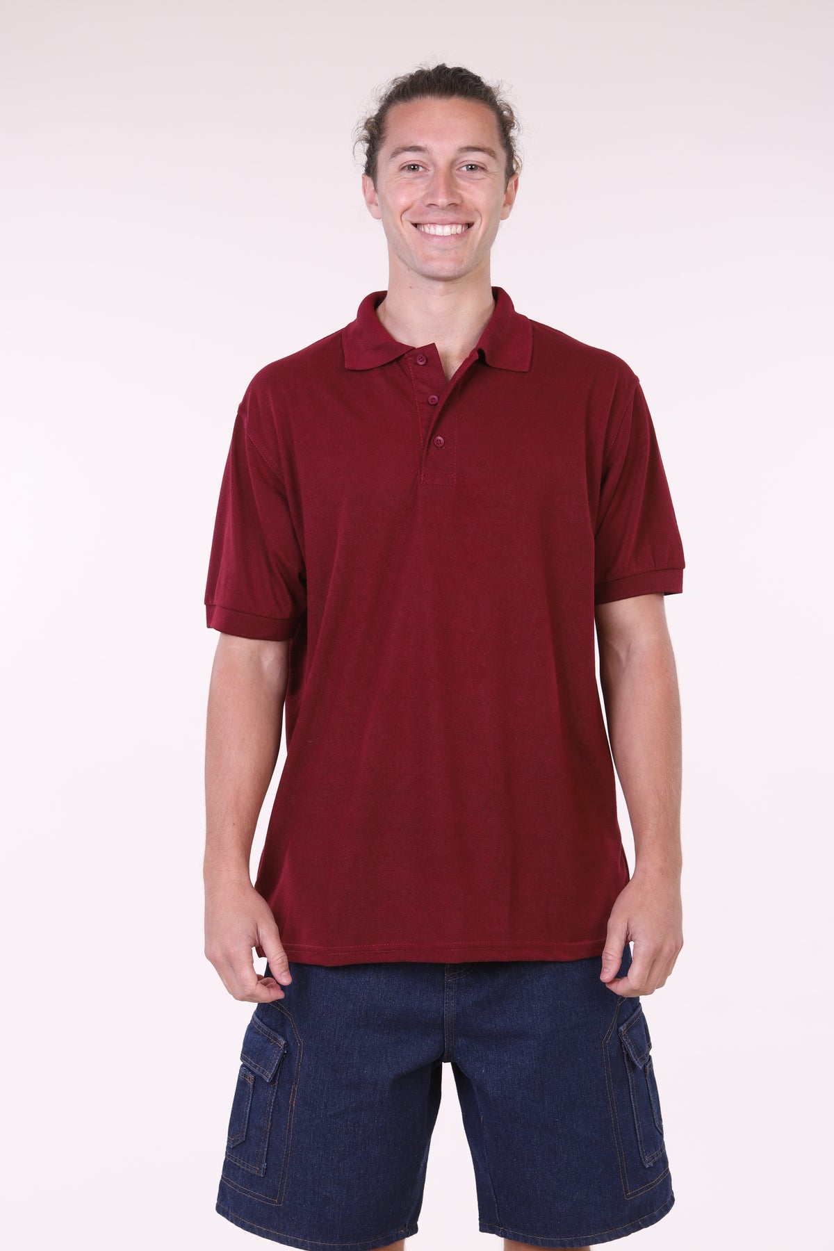 Oscar Sports TC06 classic pique polo shirt in burgundy
