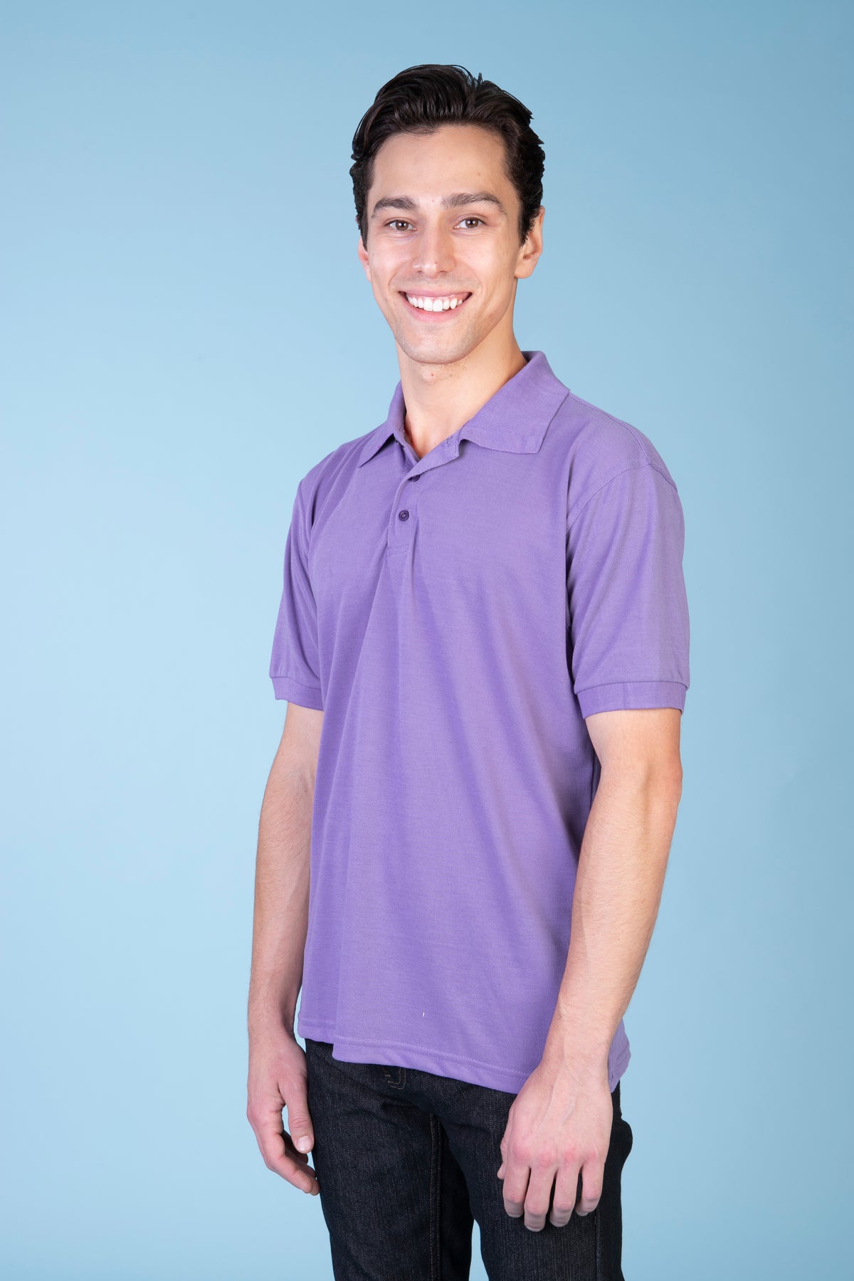 Oscar Sports TC06 classic pique polo shirt in lavender