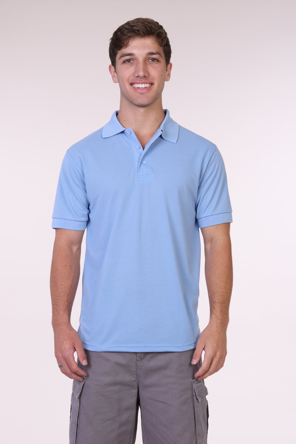 Oscar Sports TC06 classic pique polo shirt in slate blue