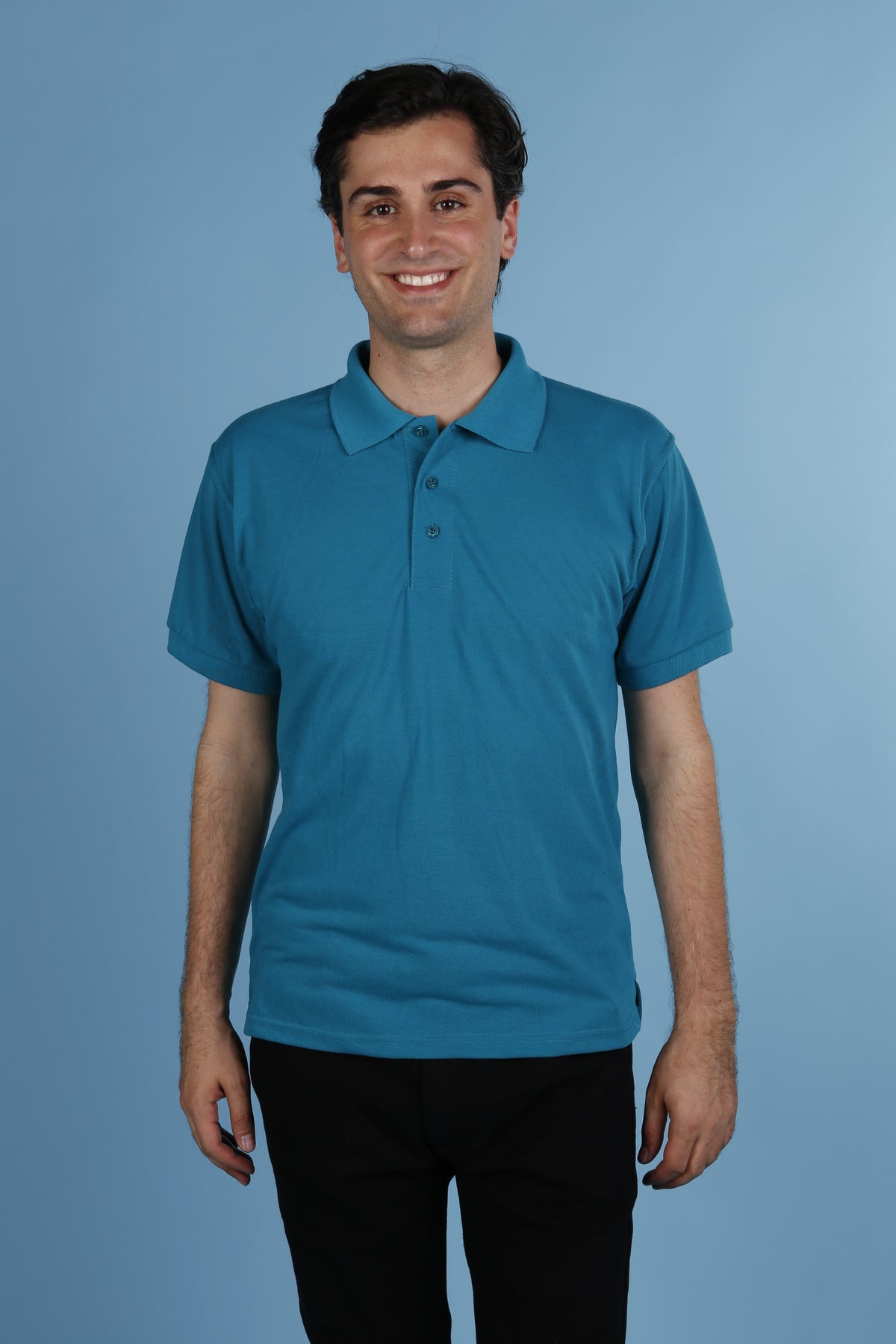 Oscar Sports TC06 classic pique polo shirt in teal blue