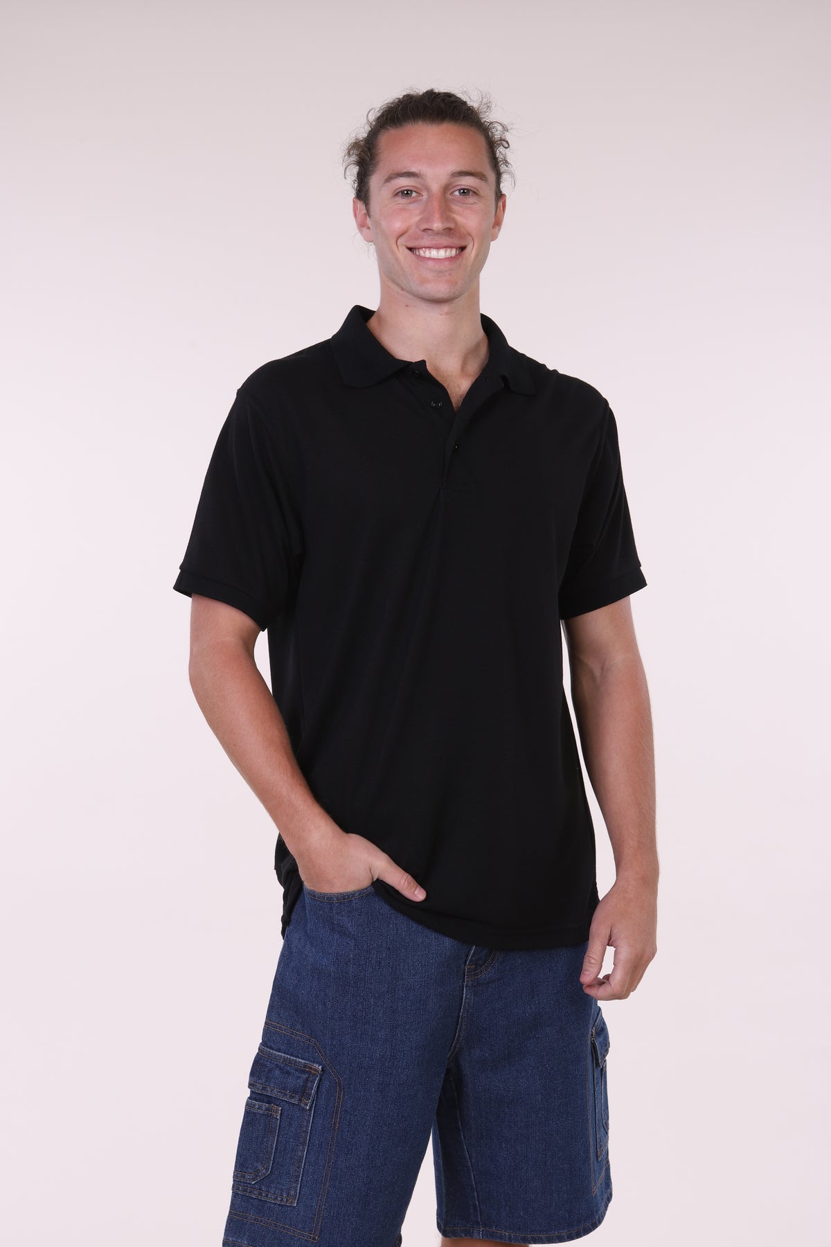 Oscar Sports TC06 classic uniform polo shirt in black