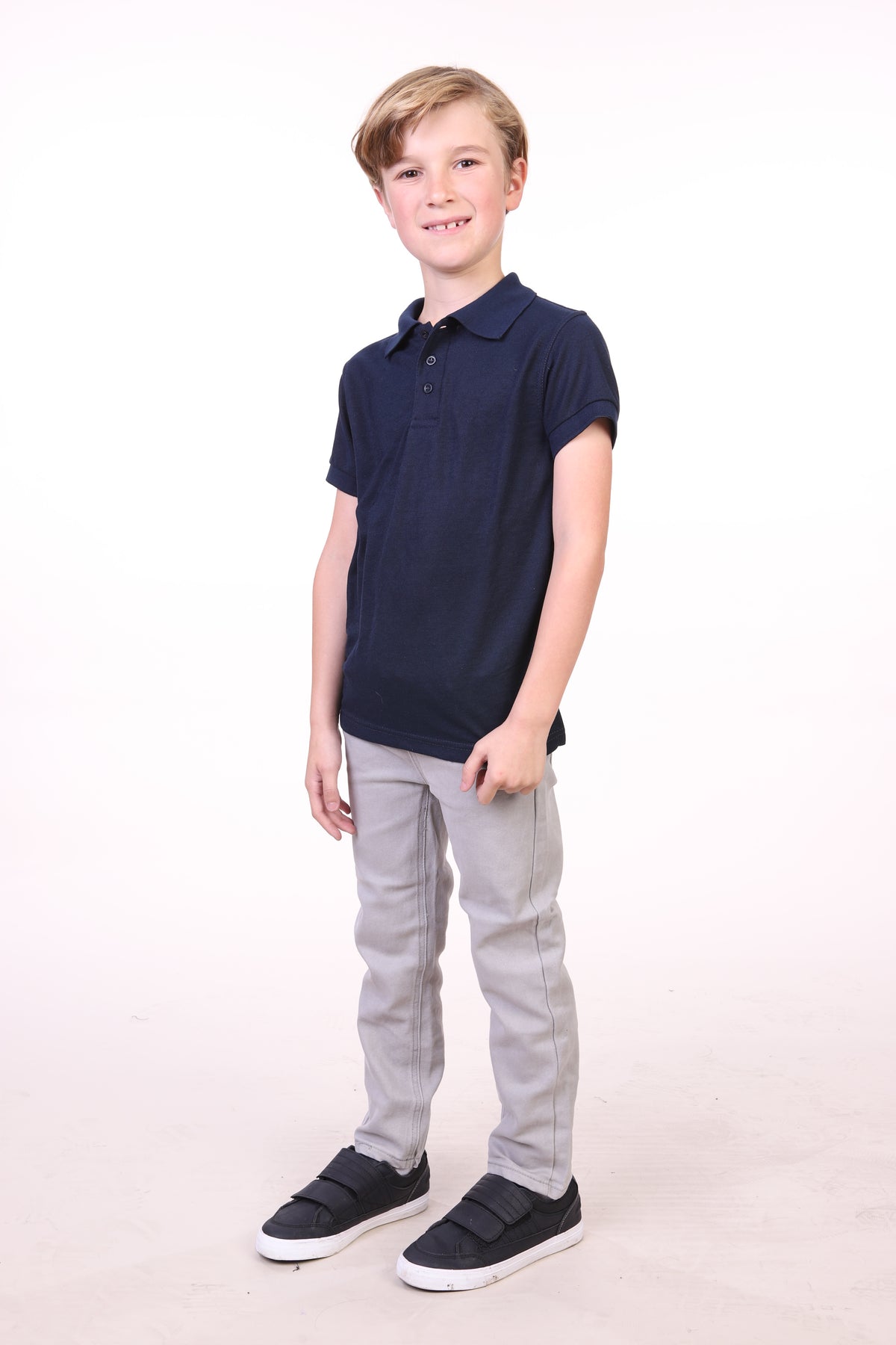 Oscar Sports KC06 kids' school uniform polo shirt in navy prepack