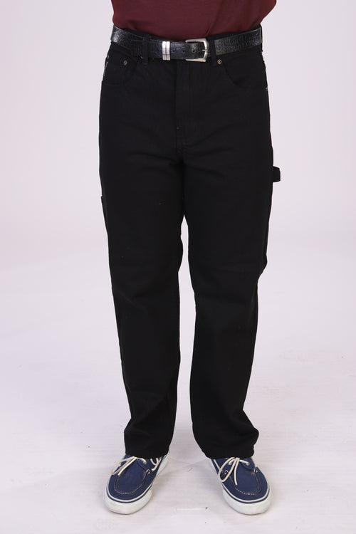 Oscar Jeans CA8929 carpenter jean pants in black, back view