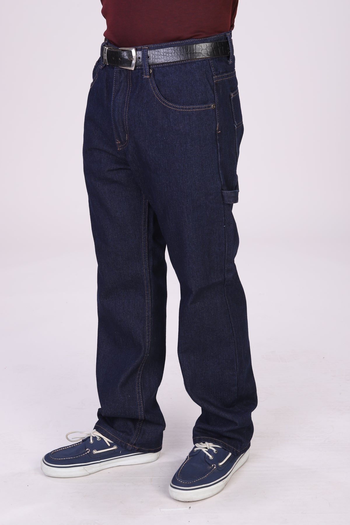 Oscar Jeans CA8929 carpenter jean pants in super dark blue, front view