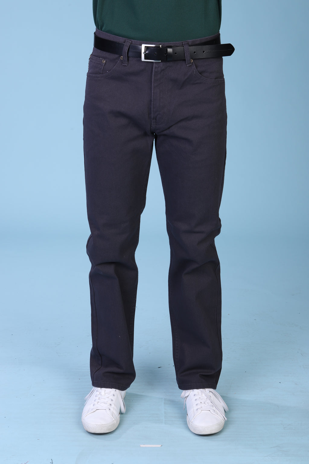 Oscar Jeans CA999 twill five-pocket pants in dark gray, front view