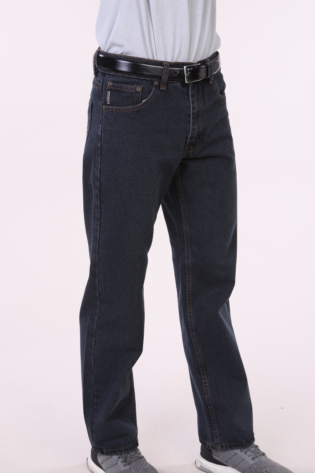Oscar Jeans CA999 washed denim five-pocket jeans in dark blue