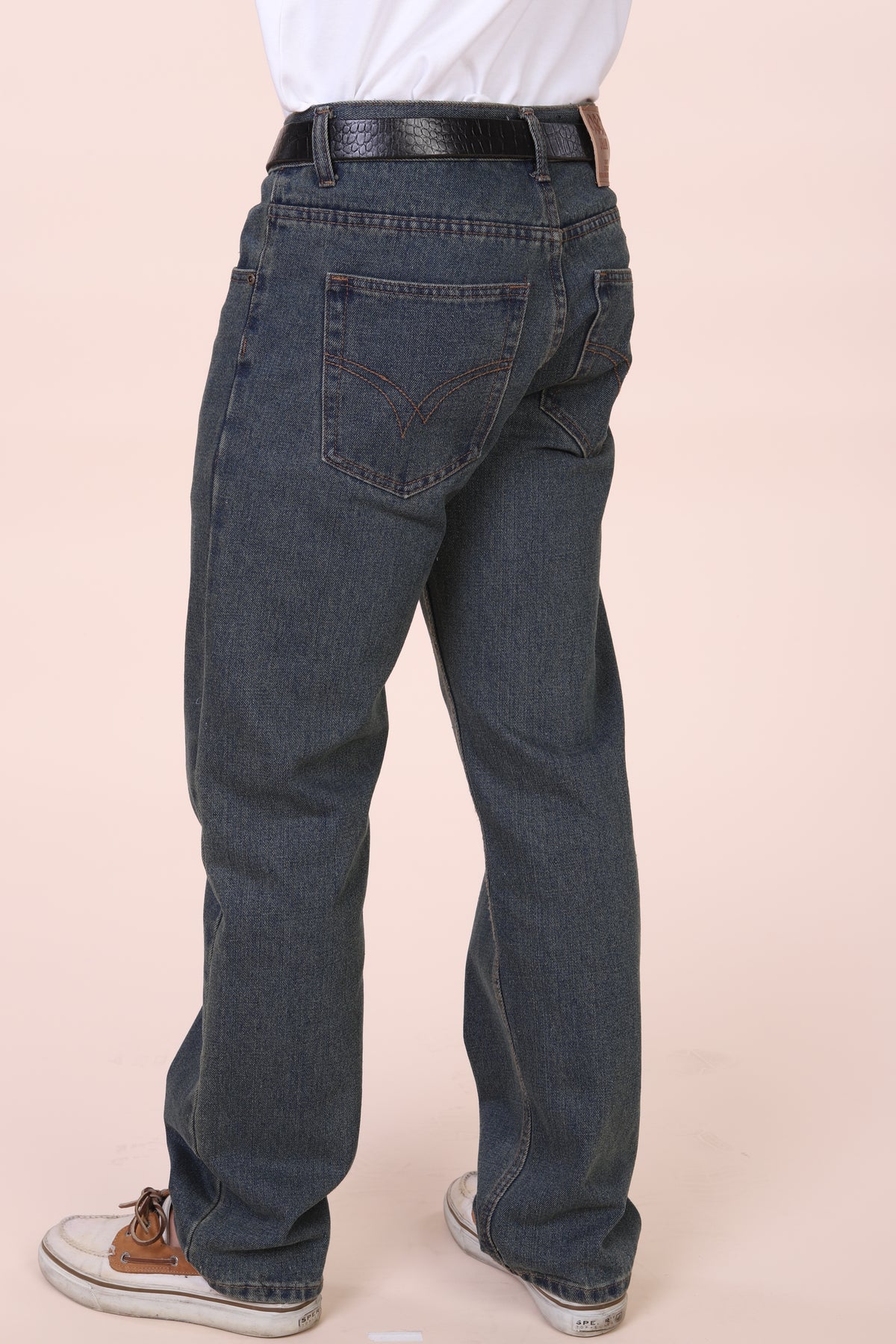 Oscar Jeans CA999 washed denim five-pocket jeans in dirty blue