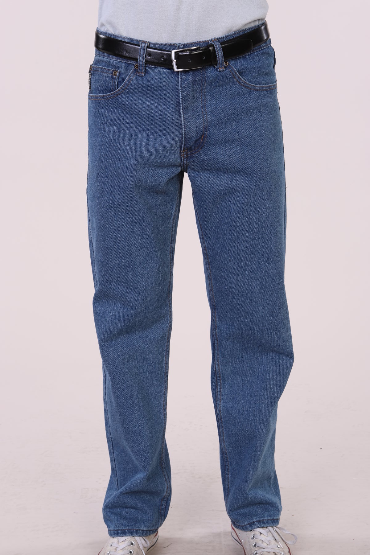 Oscar Jeans CA999 washed denim five-pocket jeans in light blue