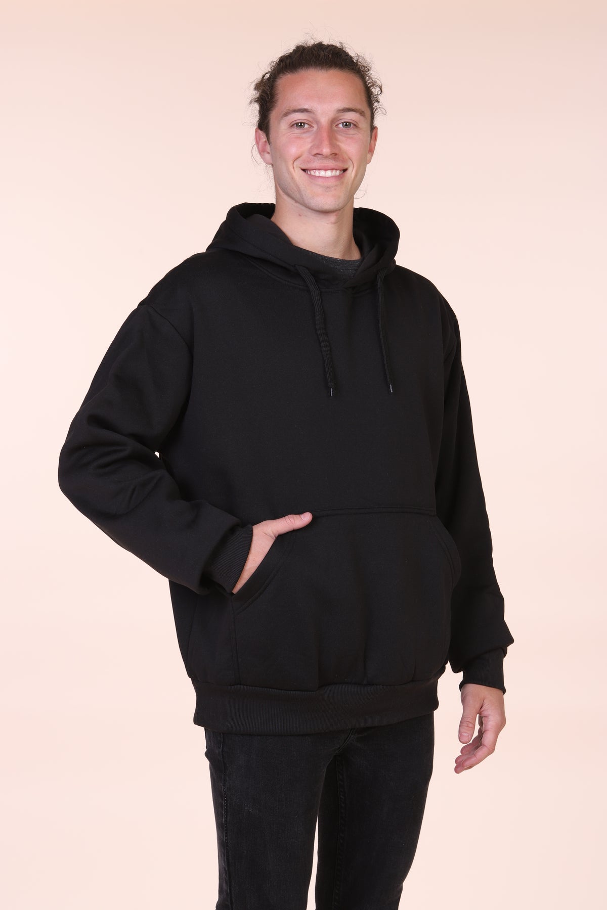 Maxxsel Apparel M2078 unisex fleece pullover work hoodie in black prepack